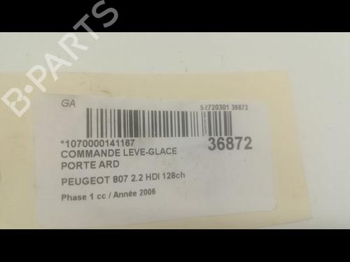 Used Right rear window switch PEUGEOT 807 (EB_) 2.2 HDi (128 hp) 9599930
