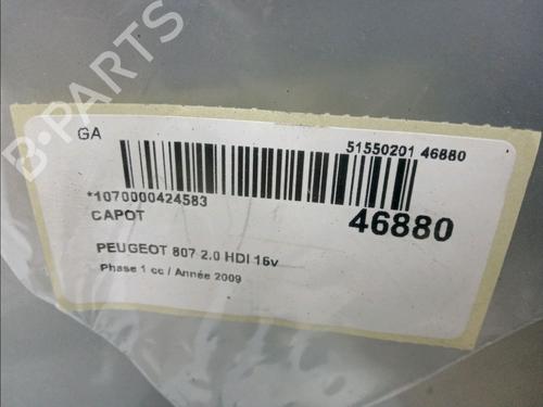 Used Hood PEUGEOT 807 (EB_) 2.0 HDI (136 hp) 16555762