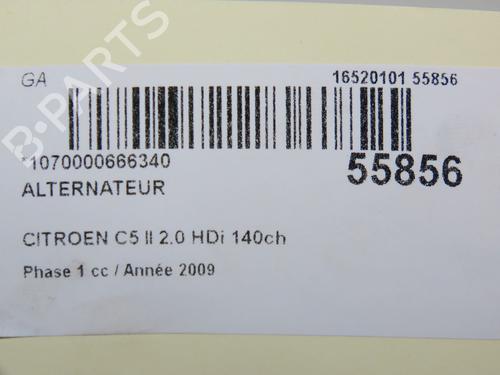Generator CITROËN C5 III (RD_) 2.0 HDi 140 (RDRHF8, RDRHFA, RDRHA8, RDRHAJ) (140 hp) 30978798