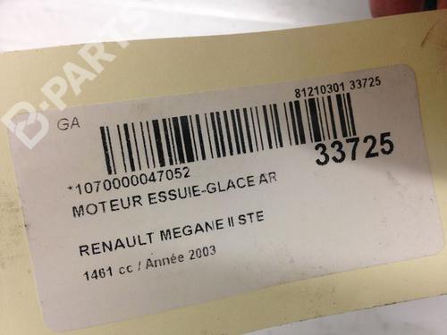 Rear wiper motor RENAULT MEGANE II (BM0/1_, CM0/1_) 1.5 dCi (BM0F, BM0T, BM2B, CM0F, CM0T) | BP9593758M102 