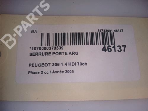 Rear left lock PEUGEOT 206 Hatchback (2A/C) 1.4 HDi eco 70 | BP11103535C100 