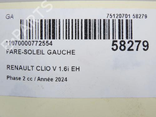 Left sun visor RENAULT CLIO V (B7_) 1.6 E-TECH 140 (B7MU) | BP36511096I1 - Image 5