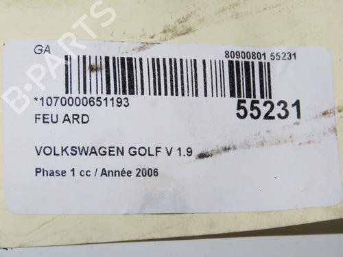 Right taillight VW GOLF V (1K1) 1.9 TDI | BP32129705C35 