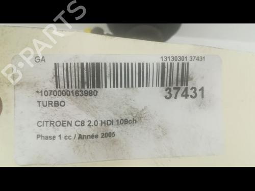 Turbolader/Kompressor CITROËN C8 (EA_, EB_) 2.0 HDi (109 hp) 9601499