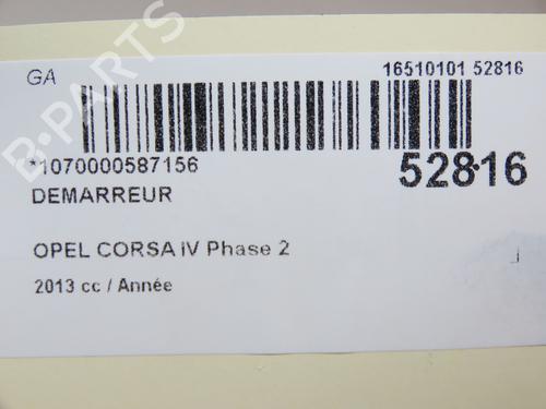 Used Starter OPEL CORSA D (S07) 1.4 (L08, L68) (100 hp) 24358692