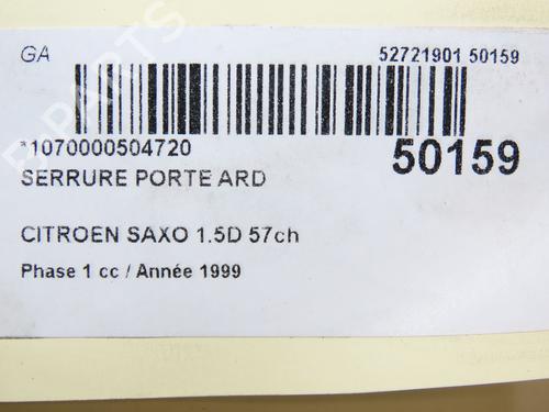 Rear right lock CITROËN SAXO (S0, S1) 1.5 D | BP24359063C99 