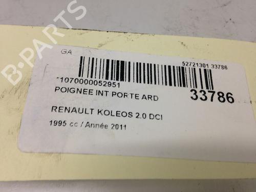 Used Rear right interior door handle RENAULT KOLEOS I (HY_) 2.0 dCi 4x4 (HY0K) (150 hp) 9594174