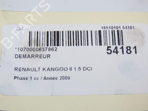 Startmotor RENAULT KANGOO / GRAND KANGOO II (KW0/1_) 1.5 dCi 85 (KW0K, KW0L, KW0B) (86 hp) 29150940