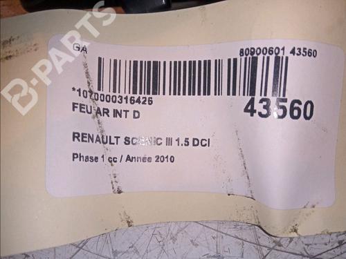 Right tailgate light RENAULT SCÉNIC III (JZ0/1_) 1.5 dCi | BP11104197C80 