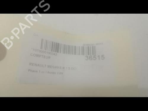 Used Instrument cluster Instrument cluster RENAULT MEGANE III Hatchback (BZ0/1_, B3_) 1.5 dCi (86 hp) 9603917 9603917