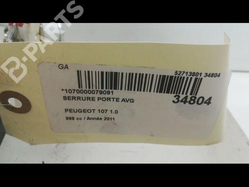 Front left lock PEUGEOT 107 (PM_, PN_) 1.0 | BP9596236C98 