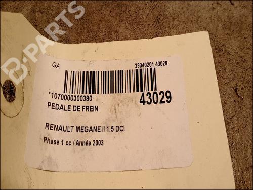 Break pedal RENAULT MEGANE II (BM0/1_, CM0/1_) 1.5 dCi (BM0F, BM0T, BM2B, CM0F, CM0T) | BP9616498I19 