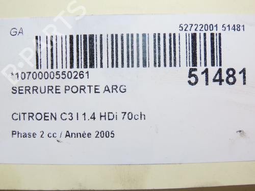 Rear left lock CITROËN C3 I (FC_, FN_) 1.4 HDi | BP28969069C100 