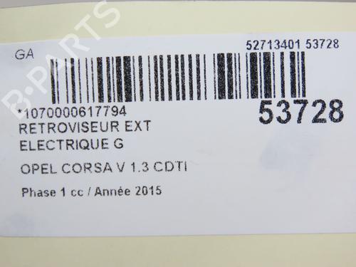 Left mirror OPEL CORSA E (X15) 1.3 CDTI (08, 68) | BP28831484C26 