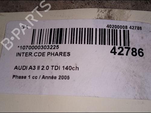 Used Headlight switch AUDI A3 Sportback (8PA) 2.0 TDI 16V (140 hp) 9616736