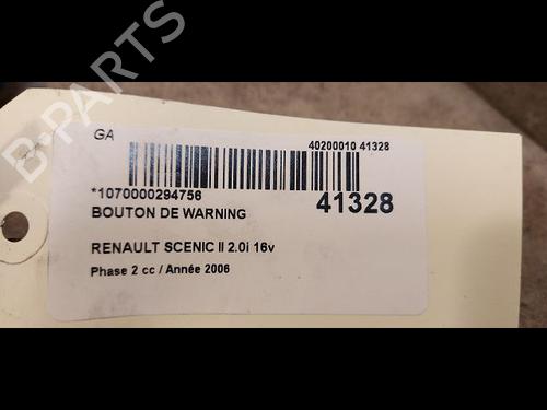 Used Warning switch RENAULT SCÉNIC II (JM0/1_) 2.0 (JM05, JM0U, JM1N, JM1U, JM2V) (135 hp) 9615983