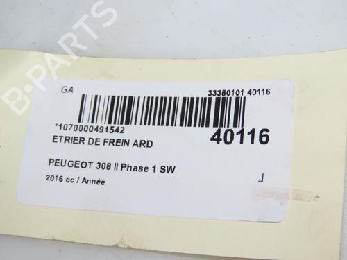 Used Right rear brake caliper PEUGEOT 308 SW II (LC_, LJ_, LR_, LX_, L4_) 1.2 THP 130 (131 hp) 16555698