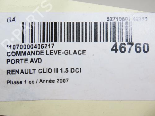 Used Switch RENAULT CLIO III (BR0/1, CR0/1) 1.5 dCi (C/BR0G, C/BR1G) (68 hp) 15624387