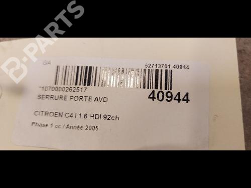 Front right lock CITROËN C4 Coupe (LA_) 1.6 HDi | BP9611479C97 