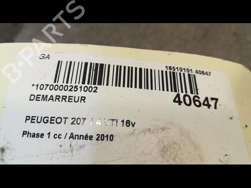Motor de arranque PEUGEOT 207 (WA_, WC_) 1.4 16V (95 hp) 9610755