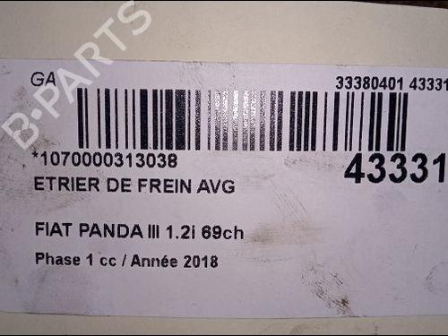 Used Left front brake caliper Left front brake caliper FIAT PANDA (312_, 319_) 1.2 (312PXA1A) (69 hp) 14878437 14878437