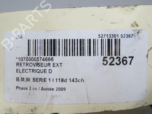 Right mirror BMW 1 (E81) 118 d | BP36283676C27 - Image 6