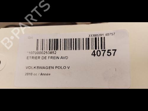 Used Right front brake caliper VW POLO V (6R1, 6C1) 1.6 TDI (105 hp) 14877482