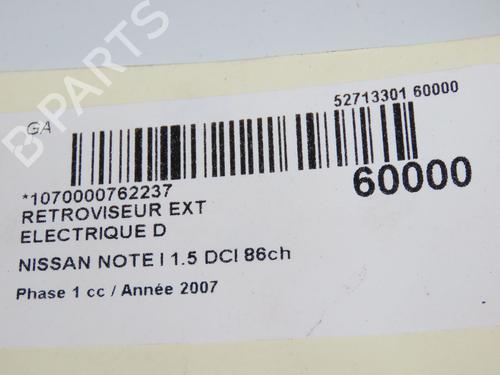 right-mirror-nissan-note-e11-ne11-2005-2006-2007-2008-2009-2010-2011-2012-2013-39893928 main image