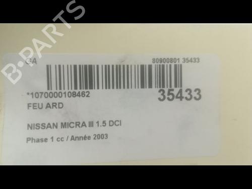 right-taillight-nissan-micra-iii-k12-15-dci-26554ax720-2002-2003-2004-2005-2006-2007-2008-2009-2010-9602688 main image