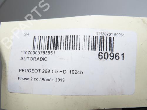 Used Radio Radio PEUGEOT 208 I (CA_, CC_) 1.5 BlueHDI 100 (102 hp) 39937995 39937995