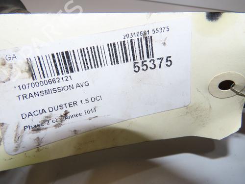 Used Left front driveshaft Left front driveshaft DACIA DUSTER (HS_) 1.5 dCi (86 hp) 39937956 39937956