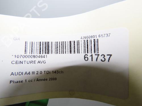 front-left-seatbelt-audi-a4-b8-8k2-2007-2008-2009-2010-2011-2012-2013-2014-2015-2016-2017-39997064 main image