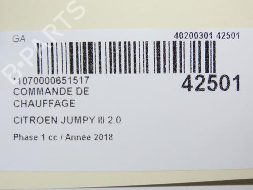 Climate control CITROËN JUMPY III Van (V_) 2.0 BlueHDi 120 | BP30606518I5 