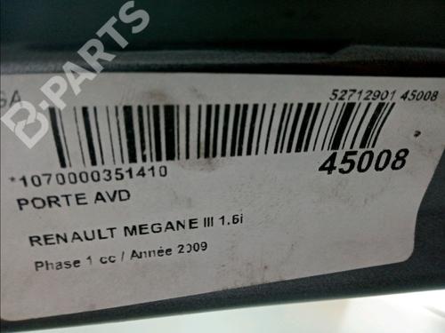 Right front door RENAULT MEGANE III Hatchback (BZ0/1_, B3_) 1.6 16V Hi-Flex (BZ03) | BP11102462C3 