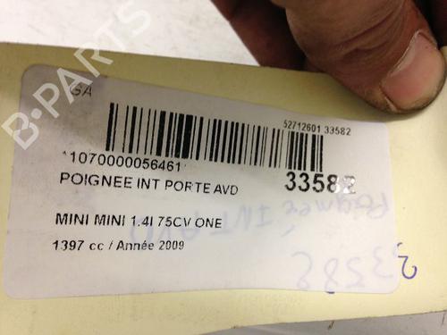 Used Front right interior door handle MINI MINI (R56) One (75 hp) 9594597