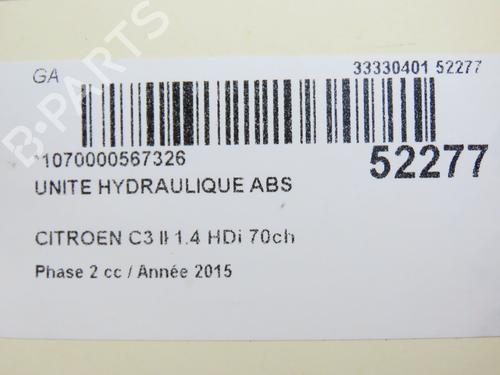 ABS pump CITROËN C3 II (SC_) 1.4 HDi 70 (SC8HZC, SC8HR0, SC8HP4) | BP22774478M43 