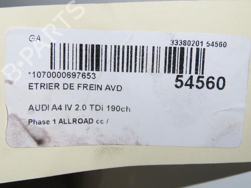 Used Right front brake caliper AUDI A4 B9 (8W2, 8WC) 2.0 TDI (190 hp) 31284231