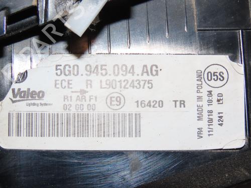Right tailgate light VW GOLF VII (5G1, BQ1, BE1, BE2) 1.5 TSI | BP28832582C80 
