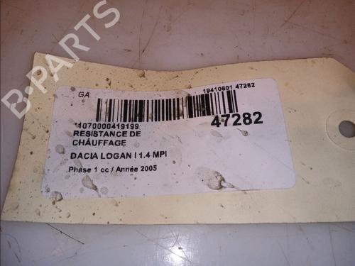 Used Heater resistor DACIA LOGAN (LS_) 1.4 (LS0A, LS0C, LS0E, LS0G) (75 hp) 12180930