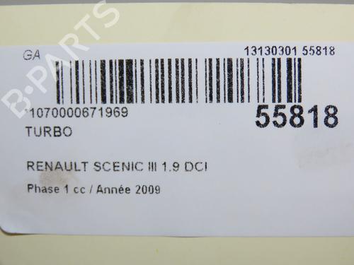 Used Turbocharger/Supercharger RENAULT SCÉNIC III (JZ0/1_) 1.9 dCi (JZ0J, JZ1J, JZ1K, JZ1S) (131 hp) 30916869