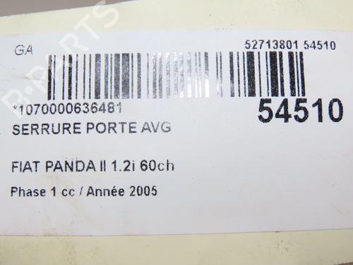Used Front left lock FIAT PANDA (169_) 1.2 (169.AXB11, 169.AXB1A) (60 hp) 28831702