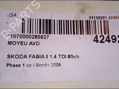 Left front steering knuckle SKODA FABIA II (542) 1.4 TDI | BP14875620M25 
