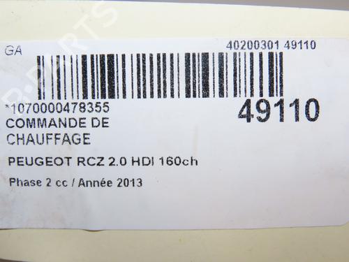 Climate control PEUGEOT RCZ 2.0 HDi | BP24358877I5 - Image 6