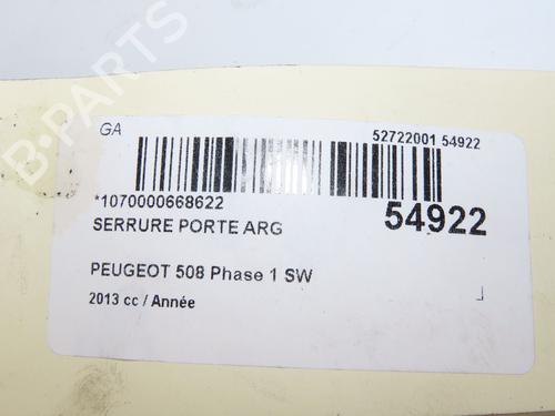 Used Rear left lock PEUGEOT 508 SW I (8E_) 1.6 HDi (115 hp) 31819619