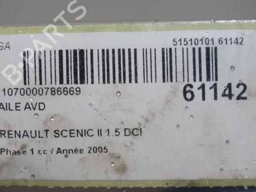 Used Right front fenders Right front fenders RENAULT SCÉNIC II (JM0/1_) 1.5 dCi (JM1E, JM16) (106 hp) 40205510 40205510