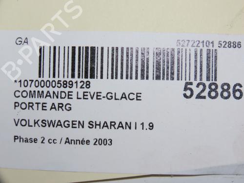 Used Left rear window switch Left rear window switch VW SHARAN (7M8, 7M9, 7M6) 1.9 TDI (90 hp) 30404072 30404072
