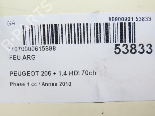 Left taillight PEUGEOT 206+ (2L_, 2M_) 1.4 HDi eco 70 | BP28969666C34 