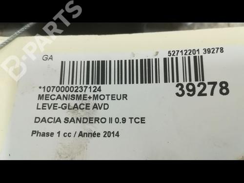 Front right window mechanism DACIA SANDERO II TCe 90 (B8M1, B8MA, B8AC) | BP9608319C23 