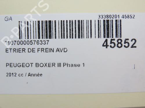 Right front brake caliper PEUGEOT BOXER Van 2.2 HDi 130 | BP26383584M104 - Image 6