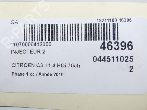 Used Injector Injector CITROËN C3 II (SC_) 1.4 HDi 70 (SC8HZC, SC8HR0, SC8HP4) (68 hp) 11952443 11952443